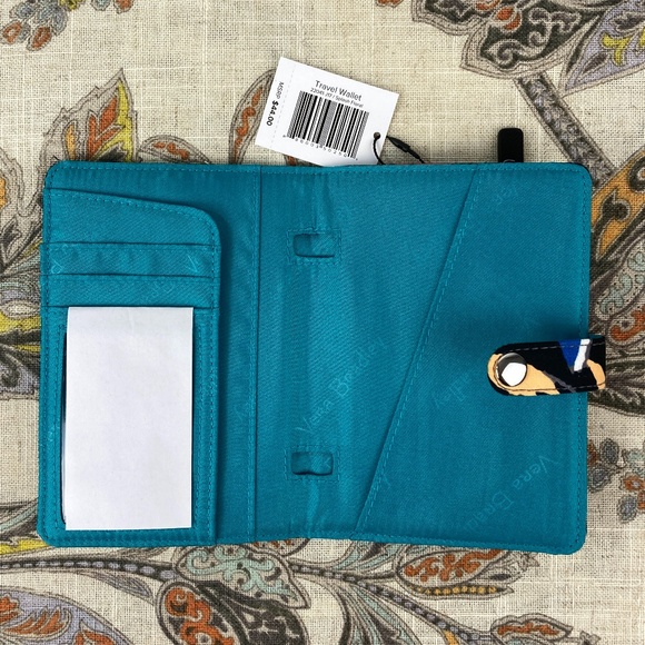 Vera Bradley Splash Floral Print Travel Wallet - Picture 3 of 3